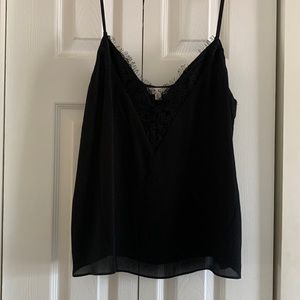 SOCIALITE black tank with lace detail